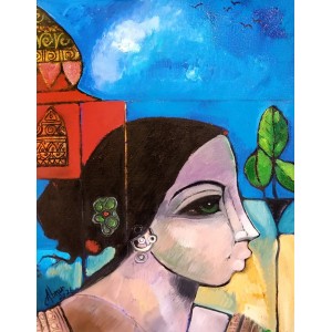 Abrar Ahmed, 12 x 16 Inch, Oil on Canvas, Figurative Painting, AC-AA-625